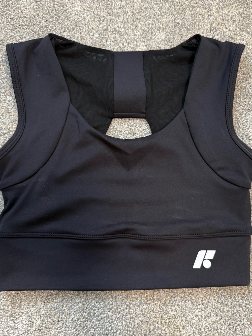 FORME Black Sports Bra - Seamless Support Regular Size M Color Black